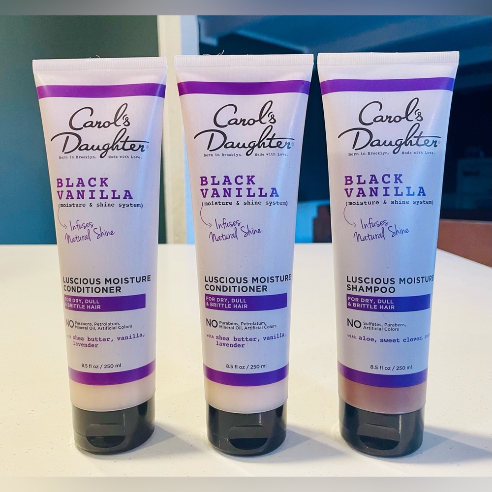 Carol’s Daughter Black Vanilla Shampoo & 2 Conditioner Set 8.5OZ each
